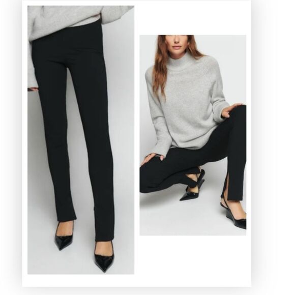 Reformation Graham Pants in Black L $158 - Picture 1 of 7